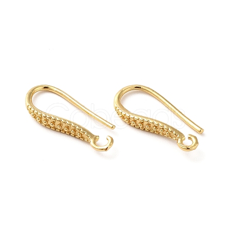 Brass Earring Hooks ZIRC-Q201-06G-1
