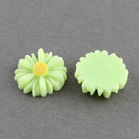 Flatback Hair & Costume Accessories Ornaments Resin Flower Daisy Cabochons CRES-Q101-05-1