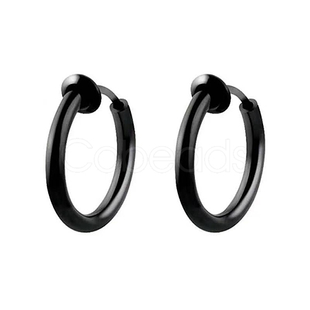 Titanium Steel Clip-on Earrings PW-WG73897-12-1