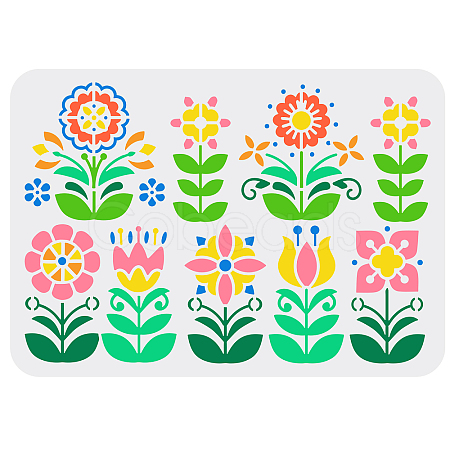 Plastic Drawing Painting Stencils Templates DIY-WH0396-203-1
