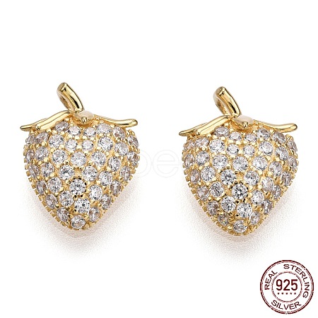 925 Sterling Silver Micro Pave Cubic Zirconia Charms STER-T004-60G-1