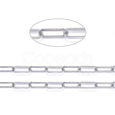 304 Stainless Steel Paperclip Chains CHS-F011-01A--P-1
