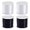 SUNNYCLUE 2 Rolls 2 Colors Flat Elastic Crystal String, Elastic Beading Thread, for Stretch Bracelet Making, Dyed, Mixed Color, 0.8mm, about 65.61 yards(60m)/roll, 1 roll/color