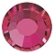 Preciosa&reg Crystal Hotfix Flatback Stones, Czech Crystal, Round(438 11 612 Chaton Rose VIVA 12 &reg), 90110 Ruby, SS8(2.3~2.5mm)