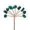 Synthetic Malachite Display Decorations, Home Office Decorations, Flower, Golden, 120mm