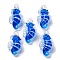 Handmade Lampwork Pendants, Sea Horse Charms, Dodger Blue, 45~49x24~30x11~16mm, Hole: 2.5mm