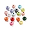 Natural Spray Painted Wood Beads, Dyed, Round, Mixed Color, 11.5x10.5mm, Hole: 3mm, 1086pcs/500g.