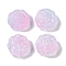 Painted Glass Beads, Flower, Plum, 15x15.5x6.5mm, Hole: 1.2mm