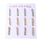 PVD Vacuum Plating 304 Stainless Steel Stud Earring, with Rhinestone, Rectangle, Mixed Color, 15x3mm, 12pcs/set