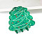 Christmas Glitter Acrylic Claw Hair Clips, for Women Girl, Christmas Tree, 38x43mm