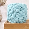 Coarse Polyester Ball Yarn, for DIY Material Blanket Cushion, Light Blue, 13~29mm, about 43.74 Yards(40m)/Skein