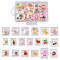 Resin Pendants, Imitation Food, with Clear Plastic Bags, Food & Fruit, Mixed Color, 38pcs/set