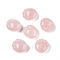 Natural Rose Quartz Footprint Figurines, for Home Office Desktop Decoration, 25~25.5x22.5~23x12~13.5mm