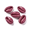 Baking Painted Cowrie Shell Beads, No Hole/Undrilled, Dark Red, 20.5x13.5x7mm