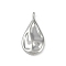 Brass Pendants, Uneven Water Drop Charms, Platinum, 16.5x8.5x3mm, Hole: 1.2mm