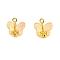 10Pcs Glass Charms, with Golden Alloy Finding, Butterfly, Sandy Brown, 14.5x10mm