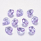 Faceted Glass Rhinestone Pendants, Imitation Austrian Crystal, teardrop, Violet, 16x9x5.5mm, Hole: 1.4mm