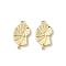 Brass Connector Charms, Shell Shape Links, Real 18K Gold Plated, 20x11x3.5mm, Hole: 1.5mm