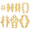 AHADERMAKER 14Pcs 7 Style Auspicious Cloud Computerized Embroidery Cloth Iron on/Sew on Patches, Costume Accessories, Metallic Appliques, Gold, 48~225x43~310x0.9~1mm, 2pcs/style