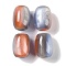 Triple Color Resin European Beads, Large Hole Beads, Imitation Cat Eye, Barrel, Cornflower Blue, 16x12mm, Hole: 5.2mm