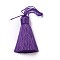 Polyester Tassel Big Pendants, Ice Silk Tassel, Medium Purple, 50~57x12mm