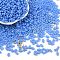 Baking Paint Glass Seed Beads, Peanut, Cornflower Blue, 6x3.5x3mm, Hole: 1mm, about 4500pcs/pound