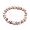 Natural Maifanite/Maifan Stone Bead Stretch Bracelets BJEW-K212-B-044-2