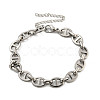 304 Stainless Steel Oval Link Chains Bracelets for Men & Women BJEW-D042-22C-P-1