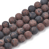 Natural Mahogany Obsidian Beads Strands G-T106-117-1