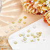 GOMAKERER 160Pcs 8 Styles Flat Round Brass Spacer Beads KK-GO0001-40-4