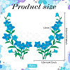 Flower Polyester Embroidery Iron on Applique Patch PATC-WH0005-48C-2