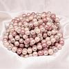 Faceted Round Shell Pearl Bead Strands BSHE-L012-12mm-NL002-2