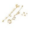 Rack Plating Brass Cuff Earrings for Women EJEW-G394-07C-G-2