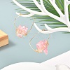 Electroplated Natural Quartz Wire Wrapped Earrings for Girl Women EJEW-JE04646-01-2