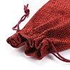 Polyester Imitation Burlap Packing Pouches Drawstring Bags X-ABAG-R005-9x12-M-5