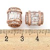 Rack Plating Brass Micro Pave Cubic Zirconia European Beads KK-F089-31RG-08-3