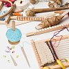  1 Set Wooden Big Eye Knitting Needles DIY-NB0009-58-6