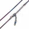 Ion Plating(IP) 304 Stainless Steel Round Snake Chain Necklace for Men Women NJEW-K245-012E-2