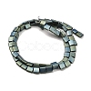 Electroplated Frosted Non-magnetic Synthetic Hematite Beads Strands G-G089-B01-15-2