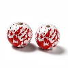 Halloween Theme Printed Natural Wooden Beads WOOD-L020-C01-2