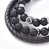 Unisex Stretch Bracelets Sets BJEW-JB04843-2