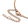 Ion Plating(IP) 304 Stainless Steel Satellite Chain Necklace for Men Women NJEW-E076-01RG-3