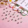 32Pcs 4 Colors Alloy Enamel European Beads MPDL-SZ0001-08-5