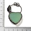 Natural Green Aventurine Heart Big Pendants G-A221-05D-3