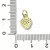 Heart Theme Brass Micro Pave Cubic Zirconia Charms KK-H475-56G-03-3