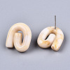 Opaque Resin Stud Earrings EJEW-T012-01-A04-3