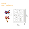 Plastic Drawing Painting Stencils Templates DIY-WH0222-014-3