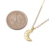 Moon Alloy with Brass Pendant Necklaces NJEW-JN04906-3