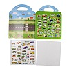 Plastic Reusable Stickers Book for Kids STIC-P013-10A-2