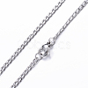 304 Stainless Steel Curb Chain Necklaces NJEW-K099-04P-3